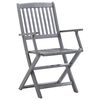 vidaXL Folding Outdoor Chairs 4 pcs Solid Acacia Wood