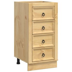 vidaXL Cabinet with Drawer Honey 40 x 46 x 81.5 cm Solid Pine Wood