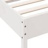 vidaXL Bed Frame without Mattress White 150x200 cm King Size Solid Wood Pine