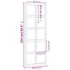 vidaXL Barn Door 80x1.8x214 cm Solid Wood Pine