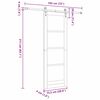 vidaXL Sliding Door White 73.5 x 211 cm Solid Pine Wood and Glass