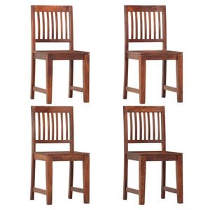 vidaXL Dining Chairs 4 pcs Solid Mango Wood
