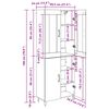 vidaXL Highboard Old Wood 69.5 x 34 x 180 cm Engineered Wood