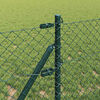 vidaXL Fence Post Green 25 x 0.6 m (40 x 40 mm mesh) Steel and PVC