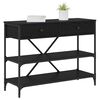 vidaXL Console Table with Drawer Black Oak 100 x 34.5 x 75 cm Wood
