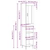 vidaXL Highboard Sonoma Oak 34.5x34x180 cm Engineered Wood