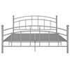vidaXL Bed Frame without Mattress Grey Metal 180x200 cm Super King