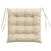 vidaXL Seat Cushions 2 pcs Cream 40 x 40 x 6 cm Fabric