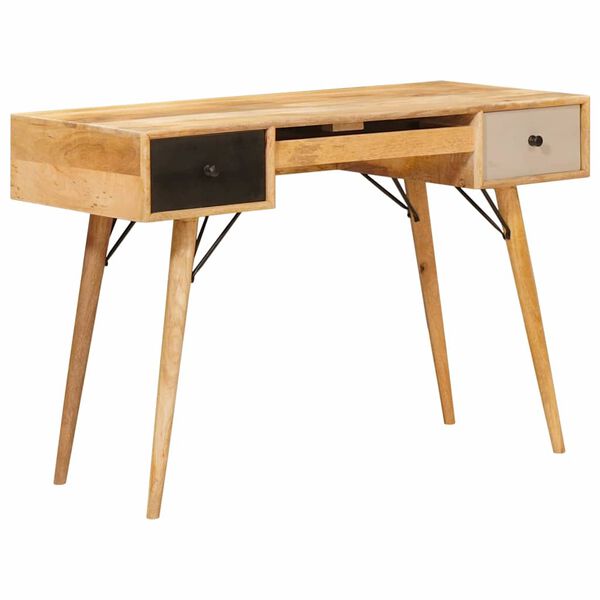 vidaXL Writing Desk Brown 110 x 55 x 76 cm Solid Mango Wood