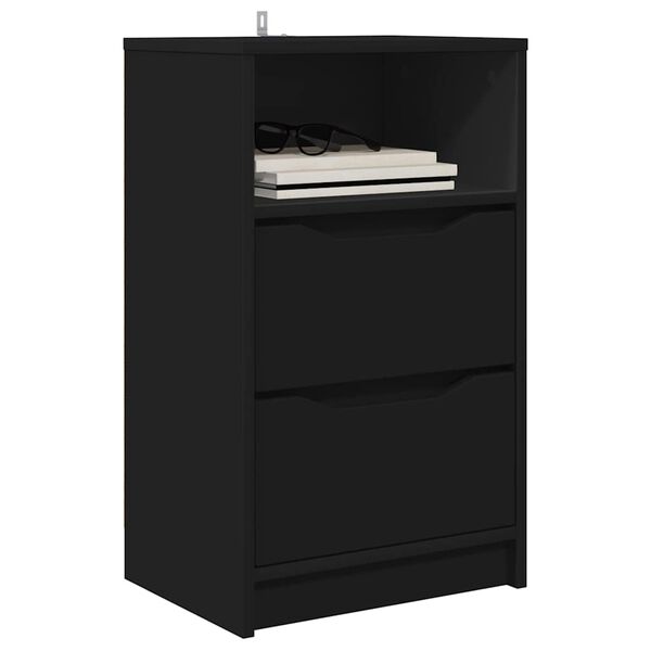 vidaXL Bedside Table Black 40 x 30 x 467 cm Engineered Wood
