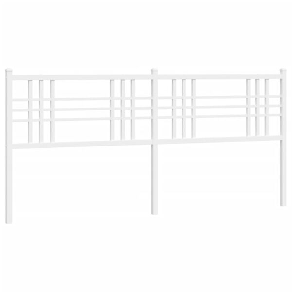 vidaXL Metal Replace Headboard White 200cm