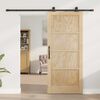 vidaXL Sliding Door ORKDAL Brown 86 x 198.5 cm Solid Pine Wood