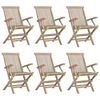 vidaXL 7 Piece Garden Dining Set Grey Solid Wood Teak