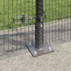 vidaXL Fence Post Grey 10 x 0.8 m (16 x 16 mm mesh) Steel and PVC