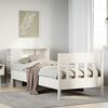 vidaXL Bookcase Bed without Mattress White 90x200cm Solid Wood Pine