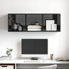 vidaXL Wall-mounted TV Cabinet High Gloss Grey 37x37x107 cm Engineered Wood