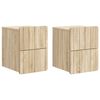 vidaXL Wall-Mounted Bedside Cabinet 2 pcs Sonoma Oak 33 x 34.5 x 43 cm