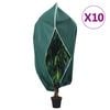 vidaXL Plant Fleece Covers with Zip 10 pcs 70 g/m&sup2; 1.55x1.55 m