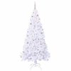 vidaXL Artificial Christmas Tree with Stand White 210 cm PVC and Steel