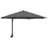 vidaXL Garden Parasol Manual Anthracite and Black 248 x 248 x 148 cm