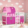 vidaXL Kids' Loft Bed with Tunnel without Mattress Pink 90x190 cm Single