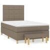 vidaXL Box Spring Bed with Mattress Taupe 120x200 cm Fabric
