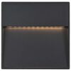 vidaXL Outdoor LED Wall Lights 2 pcs 3 W Black Square