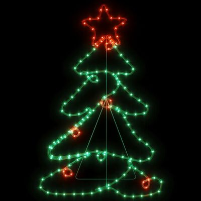 vidaXL Christmas Tree Figure with 144 LEDs 88x56 cm