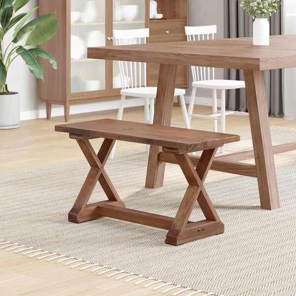 vidaXL Bench Natural 85 x 35 x 45 cm Solid Reclaim wood