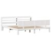 vidaXL Bed Frame with Headboard without Mattress White 180x200 cm Super King