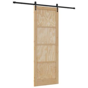 vidaXL Sliding Door ORKDAL Natural 83 x 232 cm Solid Pine Wood