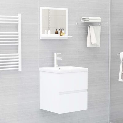 vidaXL Bathroom Mirror White 40x10.5x37 cm Engineered Wood