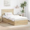 vidaXL Bed Frame with Drawer Sonoma Oak 100 x 200 cm Engineered Wood