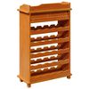 vidaXL Wine Rack Brown 58 x 28 x 90 cm Solid Pine Wood