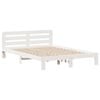 vidaXL Bed Frame without Mattress White 140x190 cm Solid Wood Pine