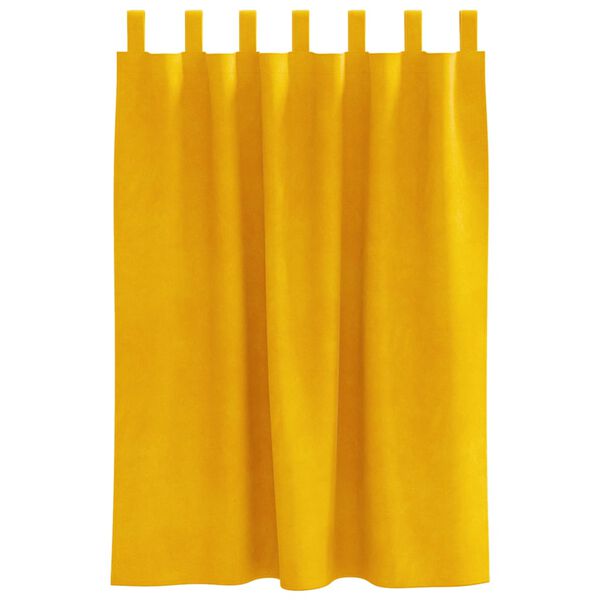vidaXL Blackout Curtains 2 pcs Mustard Yellow 140 x 140 cm Velvet