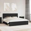 vidaXL Bed Frame with Headboard Black 180 x 200 cm Solid Pine Wood