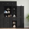 vidaXL Slim Storage Cabinet Black 40x42.5x225 cm Engineered Wood