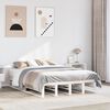 vidaXL Bed Frame without Mattress White 135x190 cm Double Solid Wood Pine