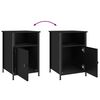 vidaXL Bedside Cabinet Black 40x42x60 cm Engineered Wood
