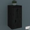 vidaXL Wall Cabinets 2 pcs Black 30x30x60 cm Solid Wood Pine