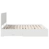 vidaXL Bed Frame with Headboard White 200 x 200 cm Engineered Wood