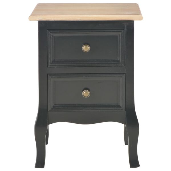 vidaXL Bedside Cabinets 2 pcs Black 35x30x49 cm MDF