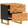 vidaXL Bedside Cabinet Brown and Black Solid Wood Mango
