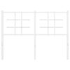 vidaXL Metal Headboard White 120 cm