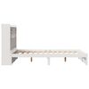 vidaXL Bookcase Bed without Mattress White 135x190cm Double Solid Wood Pine