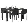 vidaXL Outdoor Furniture Set 5 pcs Black and Anthracite Textilene