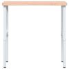 vidaXL Workbench 100x(55-60)x(73-99.5) cm Solid Wood Beech