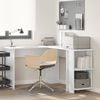 vidaXL Corner Desk with Storage with Shelf White 140 x 113.5 x 75 cm