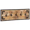 vidaXL Coat Racks 2 pcs 80x8x25 cm Solid Rough Wood Mango